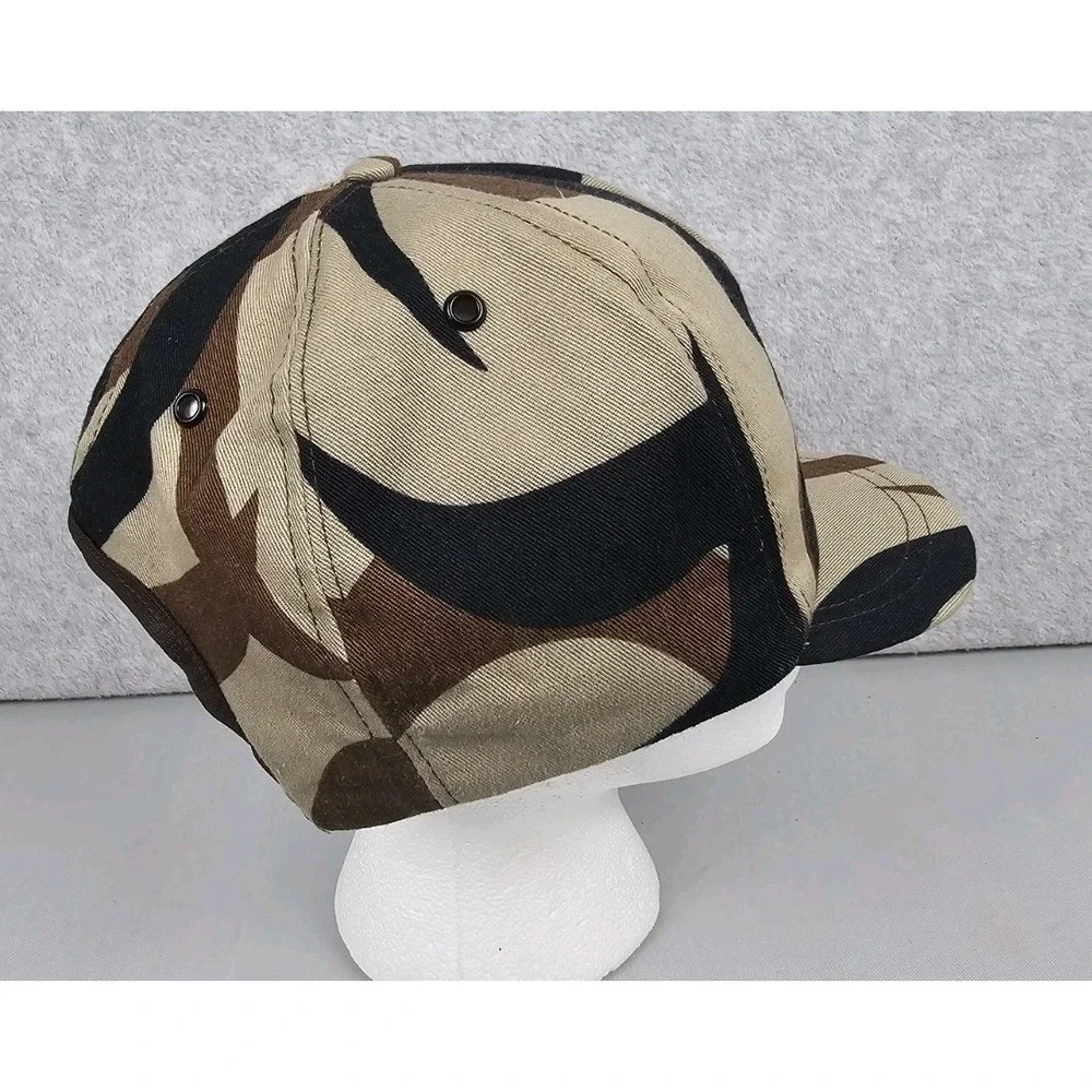ASAT Camouflage Camo Snapback Hat Cap USA Made Short Brim Vintage